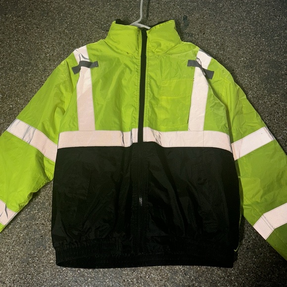 Body Guard Safety Gear Heavyweight Yellow Reflective Warm Jacket - Picture 2 of 9